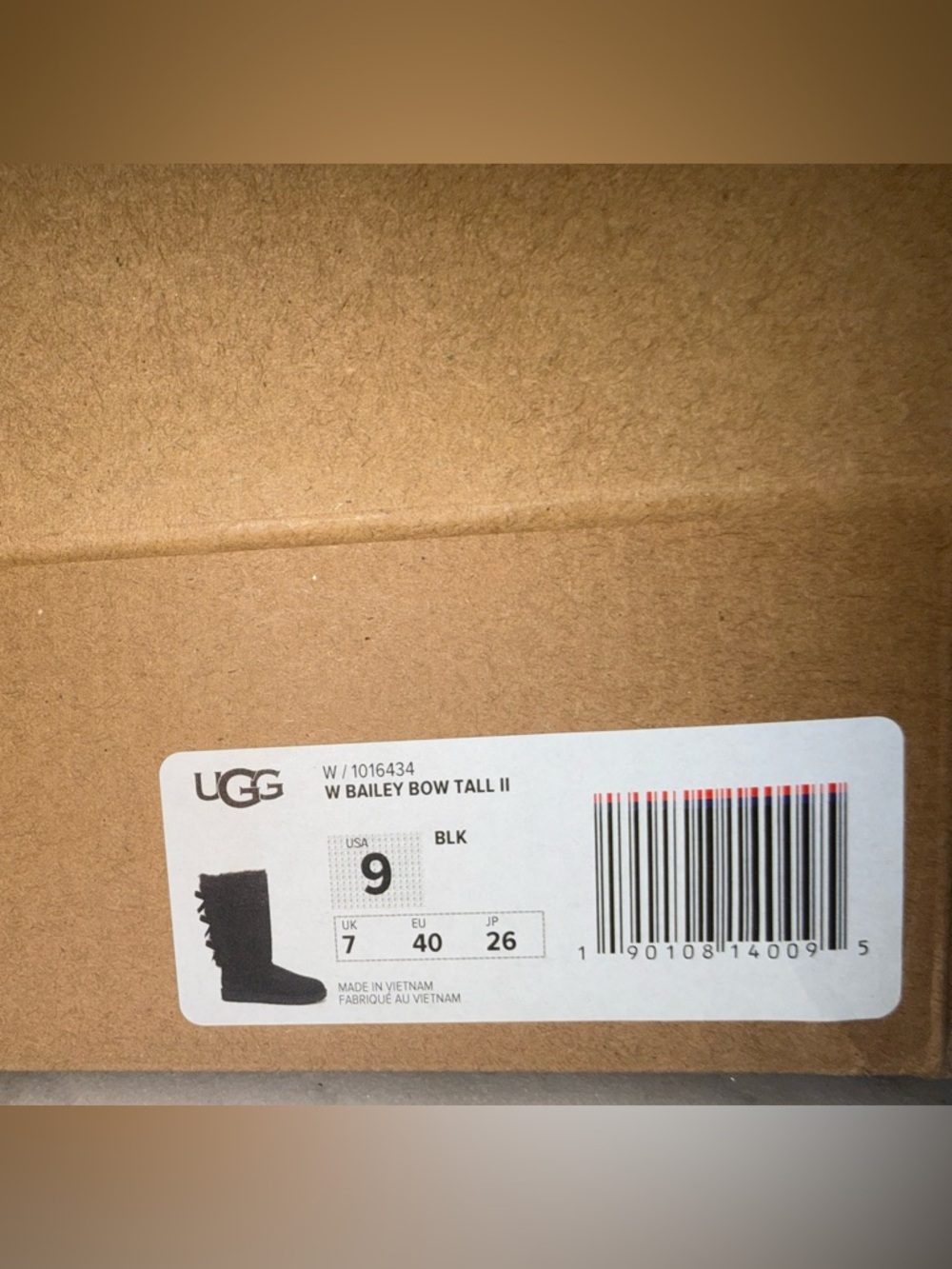 UGG Bailey Bow Tall II Boots - Black NWOT